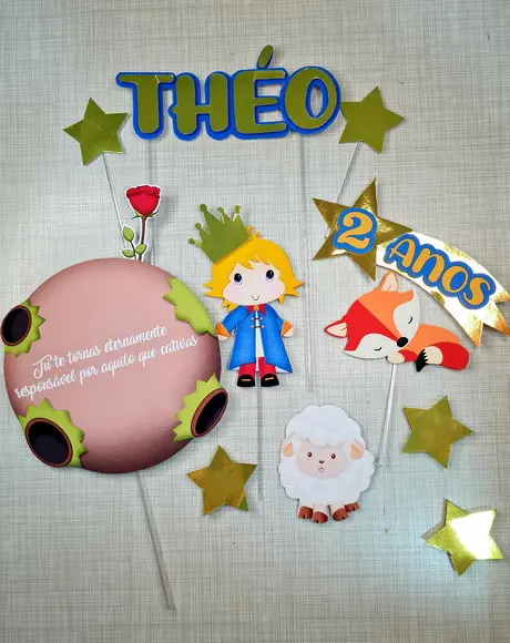 Topo de Bolo Pequeno Príncipe