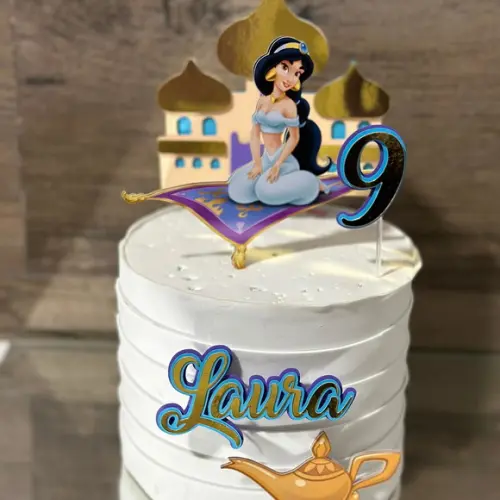 Topo de Bolo Princesa Jasmine