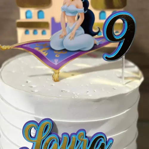 Topo de Bolo Princesa Jasmine