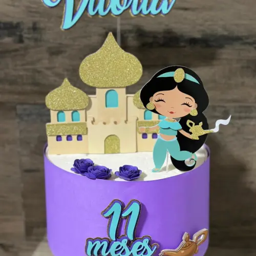 Topo de Bolo Princesa Jasmine Cute