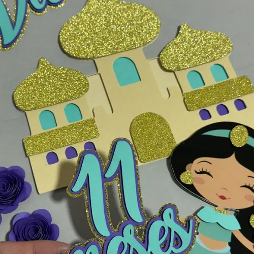 Topo de Bolo Princesa Jasmine Cute