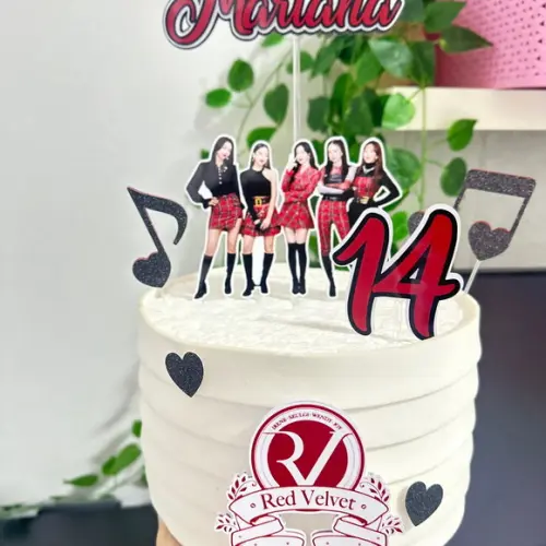 Topo de Bolo Red Velvet Kpop