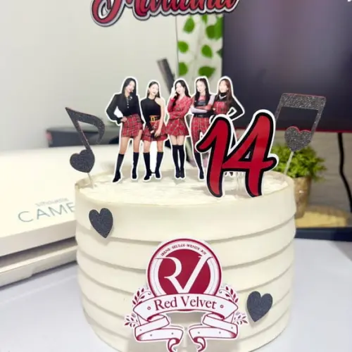 Topo de Bolo Red Velvet Kpop