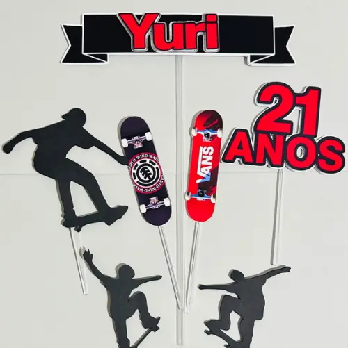 Topo de Bolo Skate