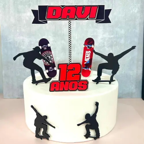 Topo de Bolo Skate