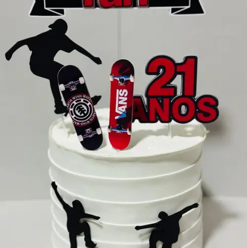 Topo de Bolo Skate