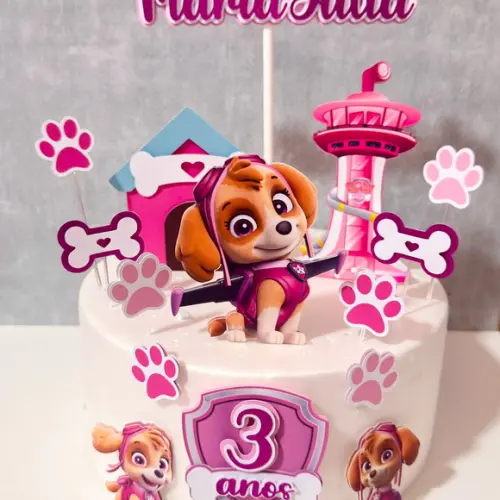 Topo de Bolo Skye Patrulha Canina