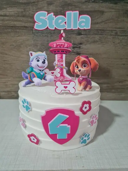 Topo de Bolo Skye e Everest Patrulha Canina
