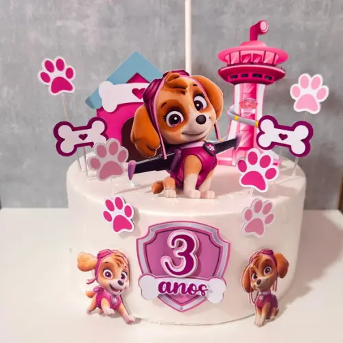 Topo de Bolo Skye Patrulha Canina