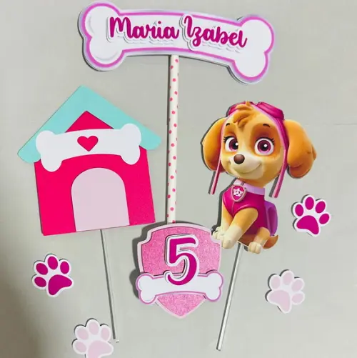 Topo de Bolo Skye Patrulha Canina