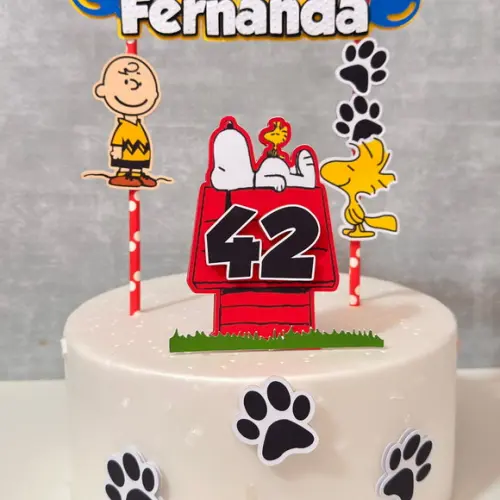 Topo de Bolo Snoopy