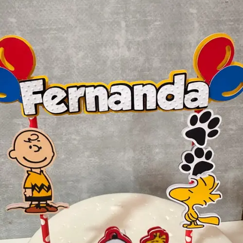 Topo de Bolo Snoopy