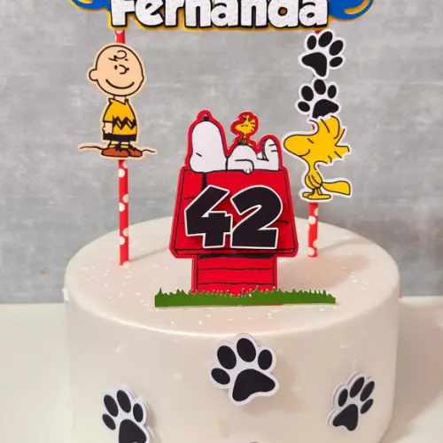 Topo de Bolo Snoopy