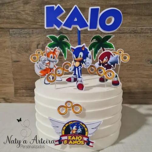Topo de Bolo Sonic