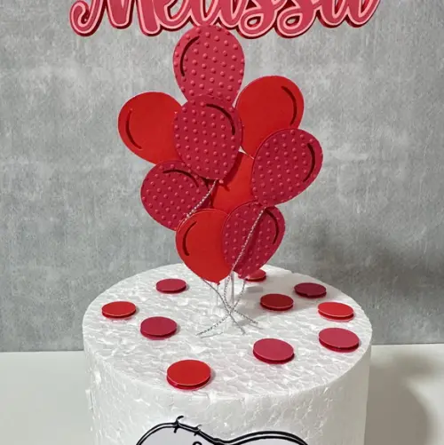 Topo de Bolo Snoopy Balões