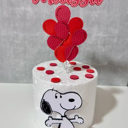 Topo de Bolo Snoopy Balões