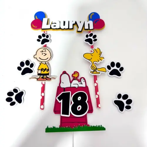 Topo de Bolo Snoopy