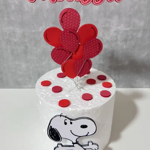 Topo de Bolo Snoopy Balões