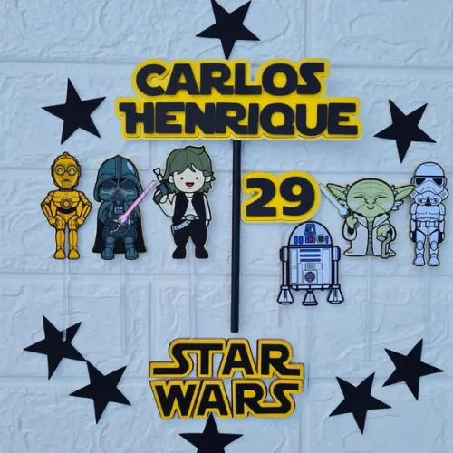 Topo de Bolo Star Wars