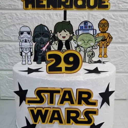 Topo de Bolo Star Wars