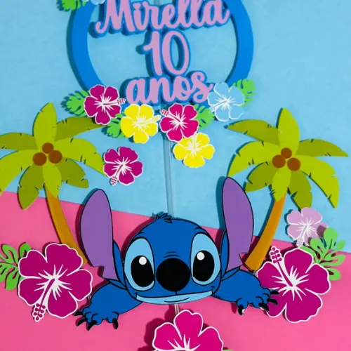 Topo de Bolo Stitch