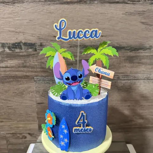 Topo de Bolo Stitch Ohana