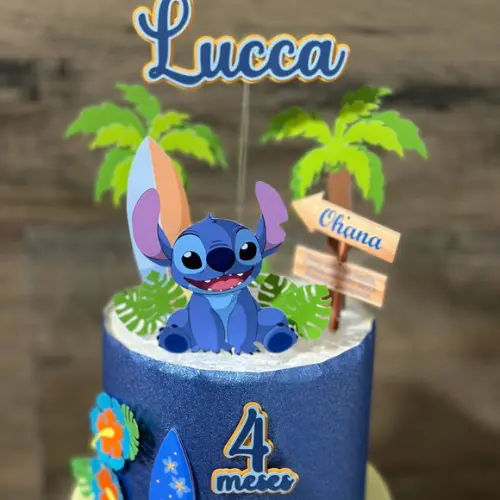 Topo de Bolo Stitch Ohana