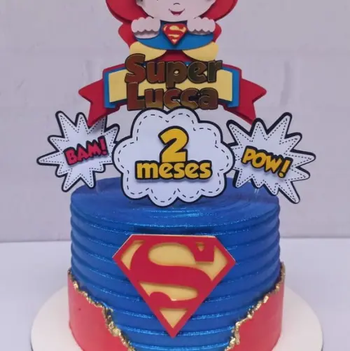 Topo de Bolo Superman Cute