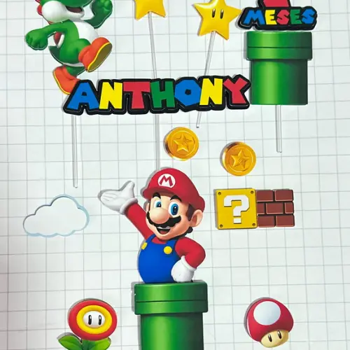 Topo de Bolo Super Mário