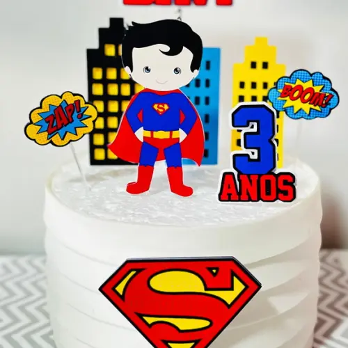 Topo de Bolo Superman Cute