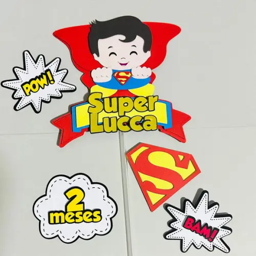 Topo de Bolo Superman Cute