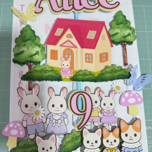 Topo de Bolo Sylvanian Families