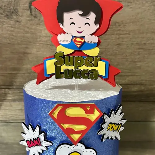 Topo de Bolo Superman Cute
