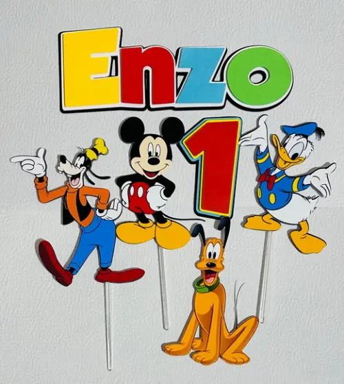 Topo de Bolo Turma Mickey