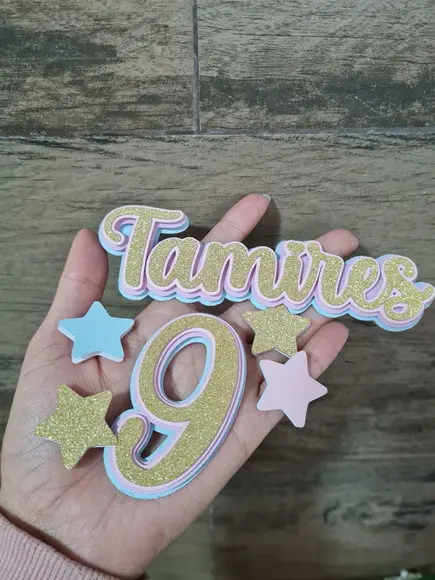 Topo de Bolo Unicórnio Aquarelado