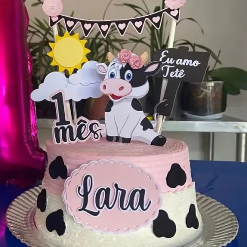 Topo de Bolo Vaquinha Tete