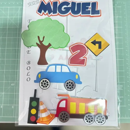 Topo de Bolo Veículos Transportes