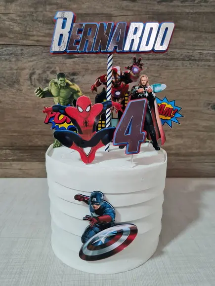 Topo de Bolo Vingadores