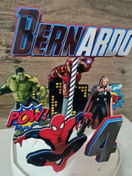 Topo de Bolo Vingadores