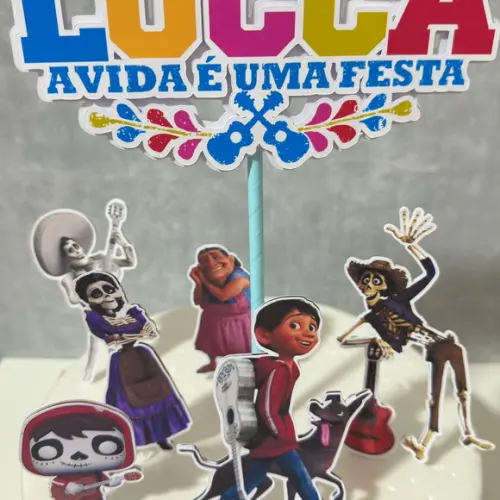 Topo de Bolo Viva a Vida É Uma Festa