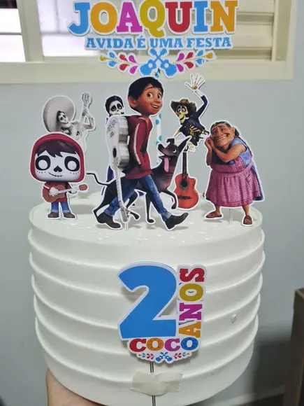 Topo de Bolo Viva a Vida É Uma Festa