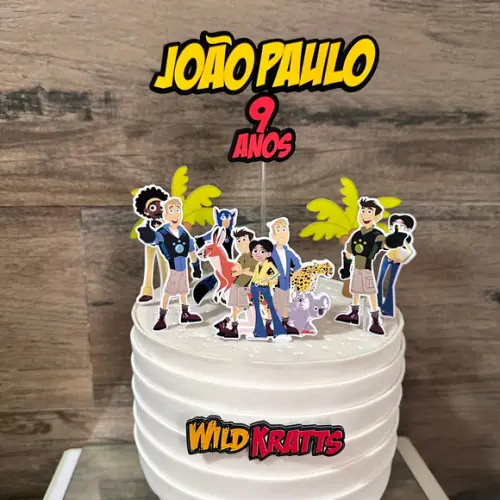 Topo de Bolo Wild Kratts