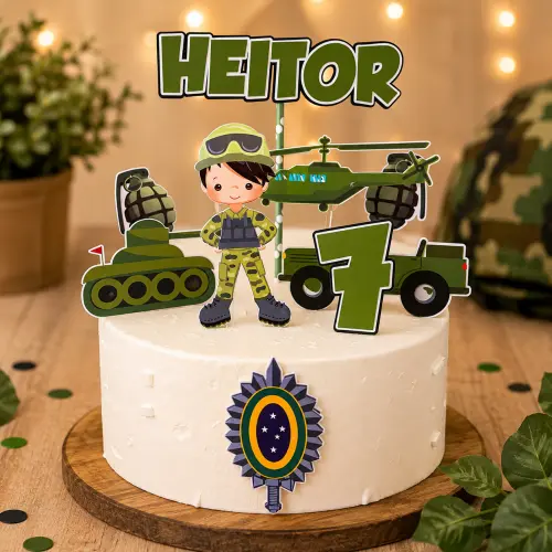 Topo de Bolo Soldado Exército
