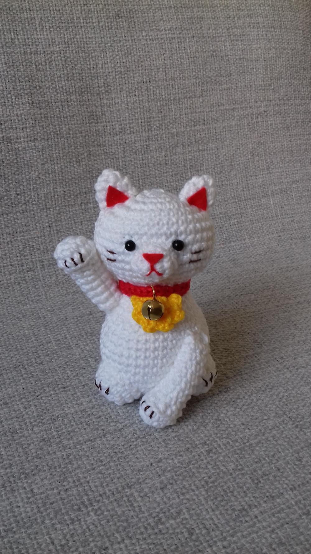 Gatinho da Sorte Amigurumi