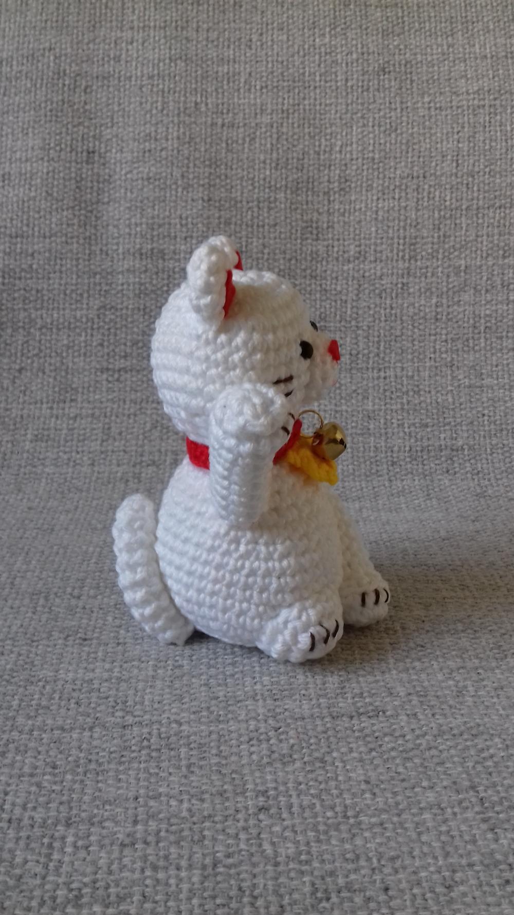 Gatinho da Sorte Amigurumi