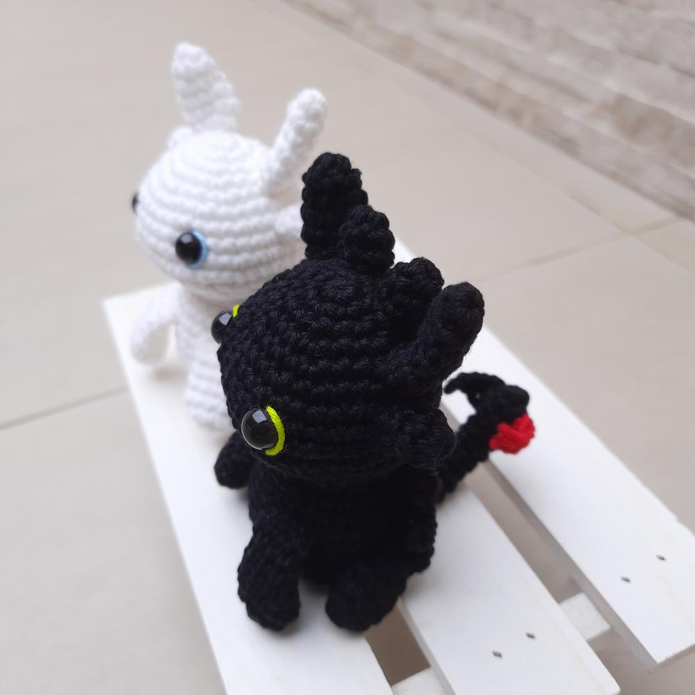 Banguela e Fúria da Luz Amigurumi