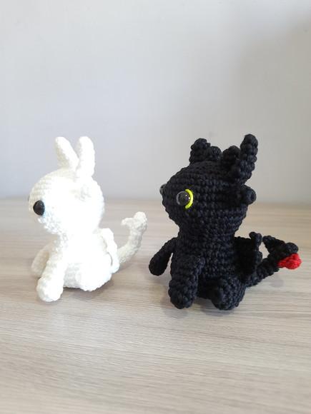 Banguela e Fúria da Luz Amigurumi
