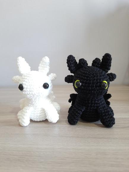 Banguela e Fúria da Luz Amigurumi
