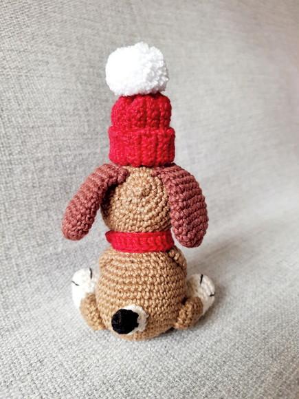 Cãozinho de Natal em Amigurumi