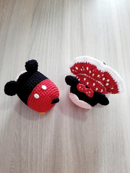 Casal Mickey e Minnie em Amigurumi